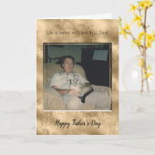 Carte Fête des pères or (Fleur jaune)