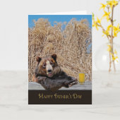 Carte Fête des pères Papa Bear (Fleur jaune)