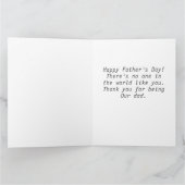 Carte fête des pères, papa chien, motos, simple moderne (Intérieur)