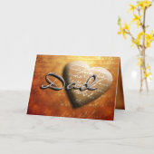 Carte Fête des pères Papa Heart Treasure Card (Fleur jaune)