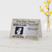 Carte Fête des pères - Papa - Journal - Photo Insertion (Fleur jaune)