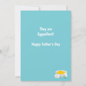 Carte Fête des pères Papa plaisante Pun Food Eggs Cartoo (Dos)