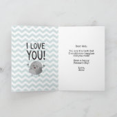 Carte Fête des pères Papa, tu fais du rock drôle kawaii  (Intérieur)