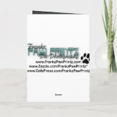 Carte Fête des pères - pattes en pierre - Bichon Frise (Dos)