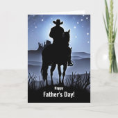 Carte Fête des pères Pays Western Cowboy (Devant)
