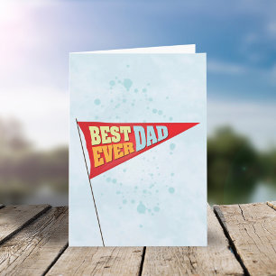 Carte Fête des pères Pennant meilleur jamais papa