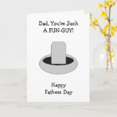 Carte Fête des pères personnalisée aux champignons (Fleur jaune)