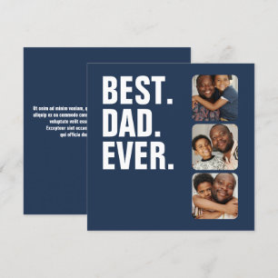 Carte Fête des pères personnalisée cadeau photo meilleur