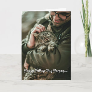 Carte Fête des Pères personnalisée de la part du chat 