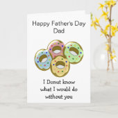 Carte Fête des pères personnalisée Donuts (Fleur jaune)