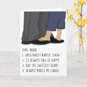 Carte Fête des pères/Personnaliser papa, nom (Fleur jaune)