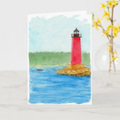 Carte Fête des pères phare (Fleur jaune)