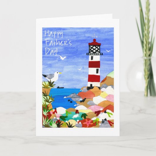 Carte Fête des pères phare (Devant)