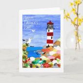 Carte Fête des pères phare (Fleur jaune)