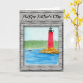 Carte Fête des pères phare (grande impression) (Fleur jaune)