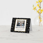 Carte Fête des pères photo À petits pois et Gold Frame (Fleur jaune)