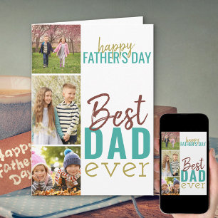 Carte Fête des pères photo Best Dad Ever 3