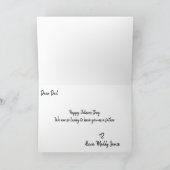 Carte Fête des pères Photo Collage Lettre Façonnée (Intérieur)