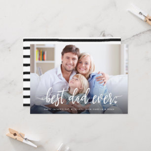 Carte Fête des pères photo de meilleur papa jamais