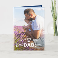Carte Fête des pères photo Elegant Best Dad Ever 2