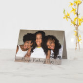 Carte Fête des pères photo familiale (Fleur jaune)