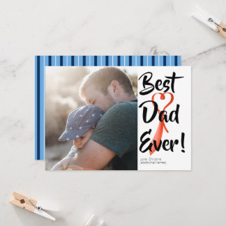 Carte Fête des pères photo personnalisée de Best Papa Ev