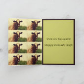 Carte Fête des pères photo taureau humoristique (Intérieur)