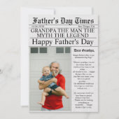 Carte Fête des pères photo unique du journal (Devant)