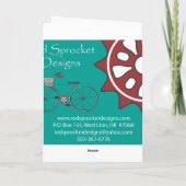 Carte Fête des pères - pingouins par le pignon rouge (Dos)