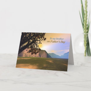 Carte Fête des pères pittoresque pour Brother