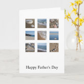 Carte Fête des pères plage (Fleur jaune)