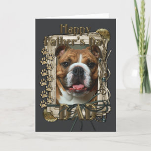 Carte Fête des pères - Poches de pierre - Bulldog