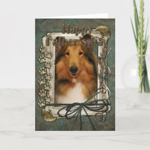 Carte Fête des pères - Poches de pierre - Collie - Natal
