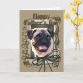 Carte Fête des pères - Poches en pierre - Carlin (Fleur jaune)