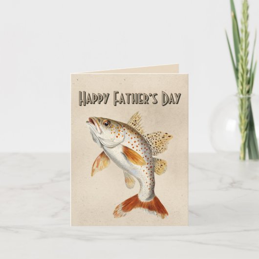 Carte Fête des Pères Poisson Nageant (Devant)