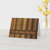 Carte Fête des pères Pop Pop avec Raanu Motif tissage (Fleur jaune)