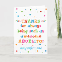 Carte fête des pères pour Abuelito