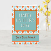 Carte Fête des pères pour Ami, Jacquard Design (Fleur jaune)