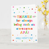 Carte fête des pères pour Apá (Fleur jaune)