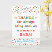 Carte fête des pères pour Baba (Fleur jaune)