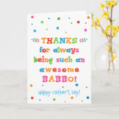 Carte fête des pères pour Babbo (Fleur jaune)