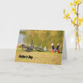 Carte Fête des pères pour cycliste (Fleur jaune)