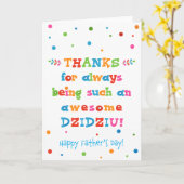 Carte fête des pères pour Dzidziu (Fleur jaune)