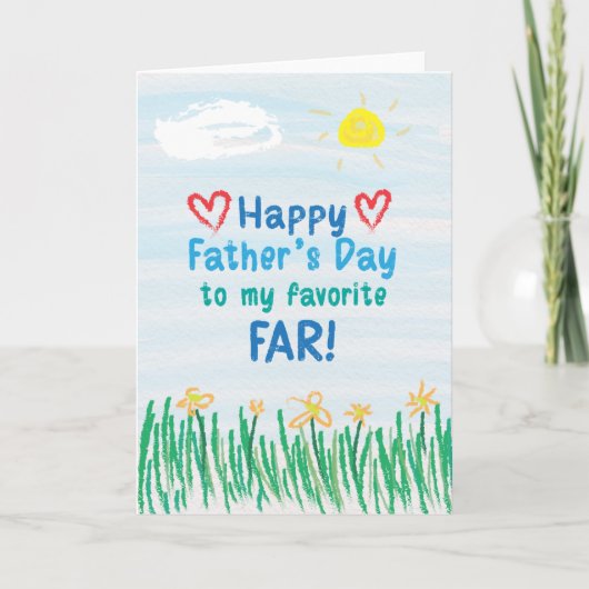 Carte fête des pères pour Far (Devant)