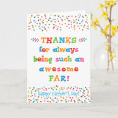 Carte fête des pères pour Far (Fleur jaune)