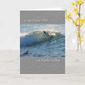 Carte Fête des pères pour Foster Dad - Surf (Fleur jaune)
