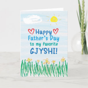 Carte fête des pères pour Gjyshi