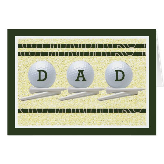 Carte fête des pères pour Golfer (Devant horizontal)