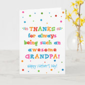Carte fête des pères pour grand-père (Fleur jaune)