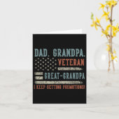 Carte Fête des pères pour homme Papa Grand-père Vétéran (Fleur jaune)